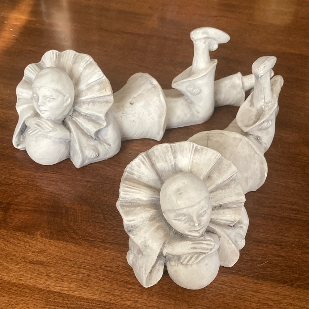 Artistic Pierrot Clown Sculptures